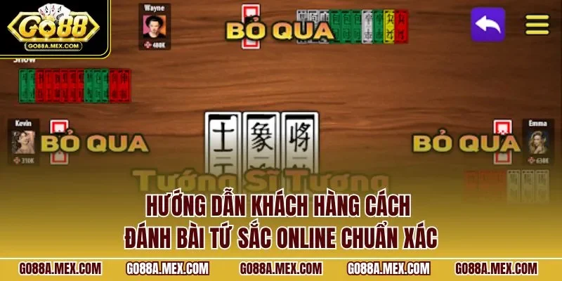 Hướng dẫn khách hàng cách đánh bài tứ sắc online chuẩn xác
